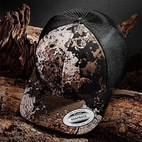 Camo trucker cap with breathable mesh and Flexfit comfort-perfect for...