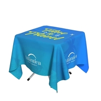 60" Square Non-Fitted Economy Table Cover - 6oz Polyester w Digital... from...