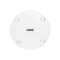 4 inch round shape glass coaster with 1 color silkscreen imprint... from ASI...