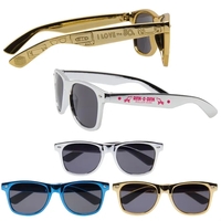 Metallic sunglasses with shatter-resistant frames and customization.... from...
