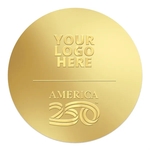 America 250 TM Round Smooth Edged Embellished Foil Roll Seal