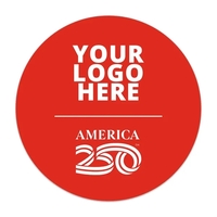 2 1/2" diameter round decal made of white vinyl in popular... from ASI 56950...