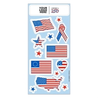 Patriotic sticker sheet with flags.... from ASI 56950 Gill Studios Inc /...
