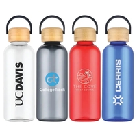 21-oz. RPET plastic water bottle with bamboo lid.... from ASI 57655 STOPNGO Line