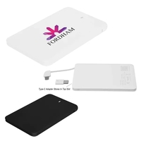 Slim 3-in-1 plastic 2500mAh powerbank in black or white.... from ASI 61125...