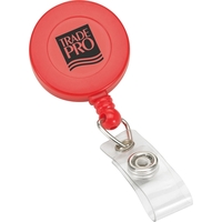 Round retractable badge reel with pocket clip on back.... from ASI 54100...