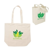 4.75" x 14" x 10.25" natural cotton canvas tote bag; includes... from ASI...