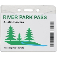 Badge pouch made of vinyl measuring 3/4" W x 3" H... from ASI 54100 Fields...