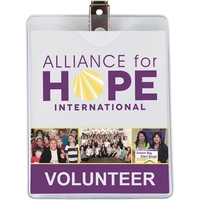 Vinyl pouch with top load and clip. Insert size: 3 3/16"... from ASI 54100...