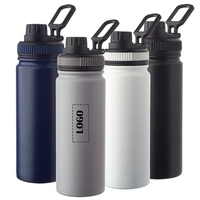 Single wall stainless steel bottle of 23 oz. capacity and imprint... from ASI...