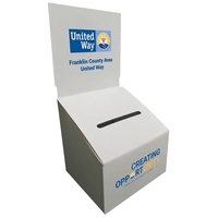 7" x 7" x 8" E-flute corrugate ballot box with custom... from ASI 44830 The...