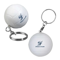 1.5" volleyball shaped stress reliever keychain.... from ASI 63549 Jornik...