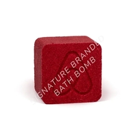 Custom colored bath bomb, with logo pressed into the top of... from ASI 38850...