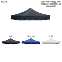 10' Tent Canopy only, Blank, Hardware frame not included