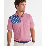Vineyard Vines Men's Performance American Flag Sankaty Polo