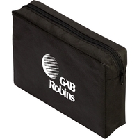 Medium, water-repellent, non-woven pouch with a black zipper and...