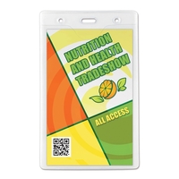 Extra-large, 1-pocket, event-size vinyl badge holders are perfect for...