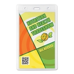 Vertical Event-Size 1-Pocket Premium Vinyl Badge Holders