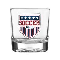 11 oz. Soccer Bottomed Whiskey Glass (Full Color Imprint)