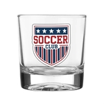 11 oz. Soccer Bottomed Whiskey Glass (Full Color Imprint)