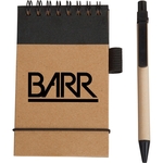 Eco Pocket Jotter with Paper Barrel Pen