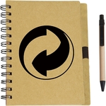 Eco Spiral Notebook with Paper Barrel Pen