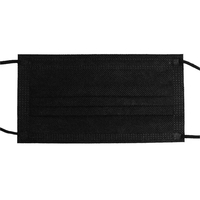 3-ply disposable black face mask plus ground shipping to 1 US... from ASI...
