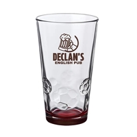 16 oz. Soccer Bottomed Pint Glass (1 Color Imprint)