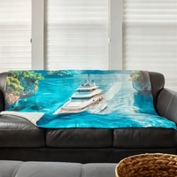 Soft and warm 50" x 60" sublimated sherpa blanket, 100% polyester.... from...