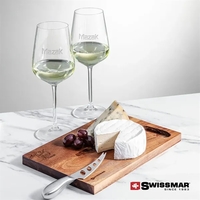 The Swissmar Acacia Board & 2 Wine Set embraces the art... from ASI 84592 St...
