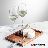 The Swissmar Acacia Board & 2 Wine Set embraces the art... from ASI 84592 St...