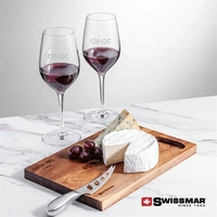 The Swissmar Acacia Board & 2 Wine Set embraces the art... from ASI 84592 St...