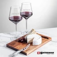 The Swissmar Acacia Board & 2 Wine Set embraces the art... from ASI 84592 St...