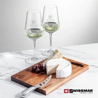 The Swissmar Acacia Board & 2 Wine Set embraces the art... from ASI 84592 St...