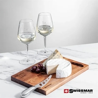 The Swissmar Acacia Board & 2 Wine Set embraces the art... from ASI 84592 St...
