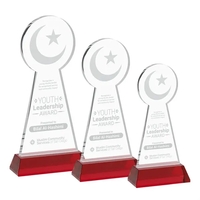 Crescent & Star Award on Hartford Base - Red