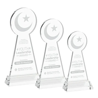 Crescent & Star Award on Hartford Base - Clear