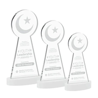 Crescent & Star Award on Alberton Base - White