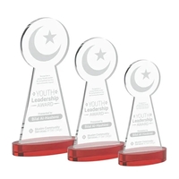 Crescent & Star Award on Alberton Base - Red