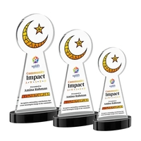 Crescent & Star VividPrint™ Award on Alberton Base - Black