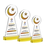 Crescent & Star VividPrint™ Award on Alberton Base - Gold