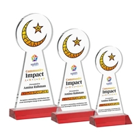 Crescent & Star VividPrint™ Award - Red