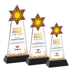Star of David VividPrint™ Award on Hartford Base - Black