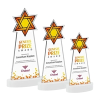 Star of David VividPrint™ Award on Alberton Base - White