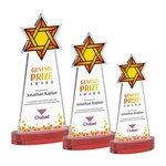 Star of David VividPrint™ Award on Alberton Base - Red