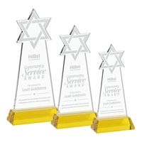 Crafted from premium optical crystal, this striking Star of David award......