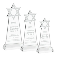 Star of David Award on Hartford Base - Clear