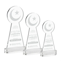 Crescent & Star Award on Alberton Base - Clear