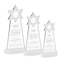 Star of David Award on Alberton Base - White