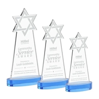 Star of David Award on Alberton Base - Sky Blue